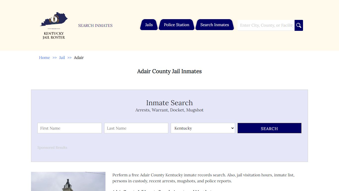 Adair County Jail Inmates | Jail Roster Search
